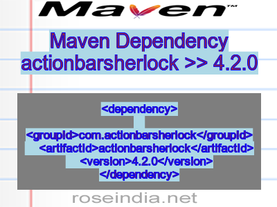 Maven dependency of actionbarsherlock version 4.2.0