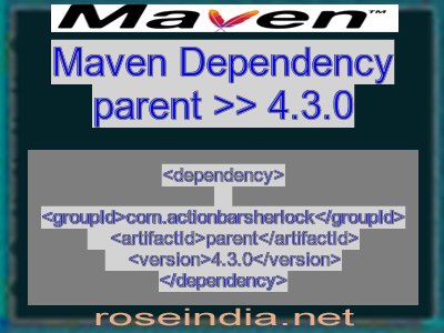 Maven dependency of parent version 4.3.0