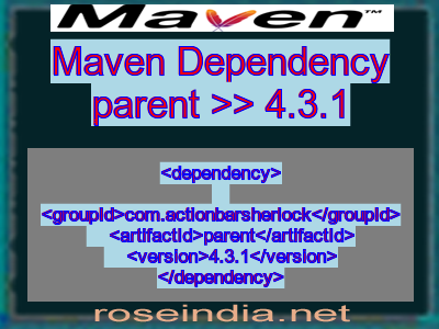 Maven dependency of parent version 4.3.1