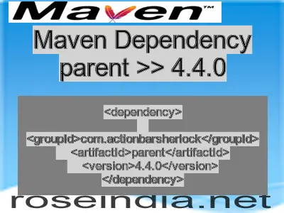 Maven dependency of parent version 4.4.0