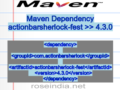 Maven dependency of actionbarsherlock-fest version 4.3.0