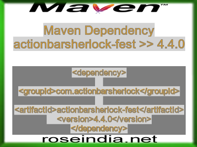 Maven dependency of actionbarsherlock-fest version 4.4.0
