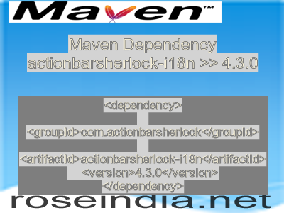 Maven dependency of actionbarsherlock-i18n version 4.3.0