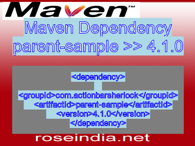 Maven dependency of parent-sample version 4.1.0