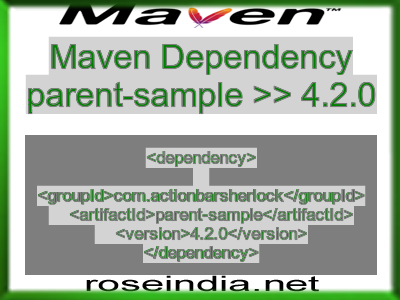 Maven dependency of parent-sample version 4.2.0