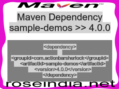 Maven dependency of sample-demos version 4.0.0