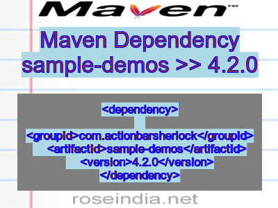 Maven dependency of sample-demos version 4.2.0