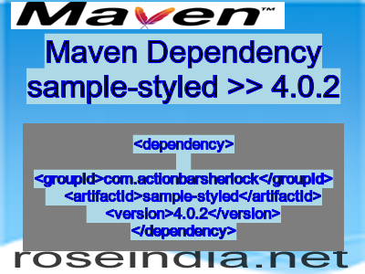 Maven dependency of sample-styled version 4.0.2