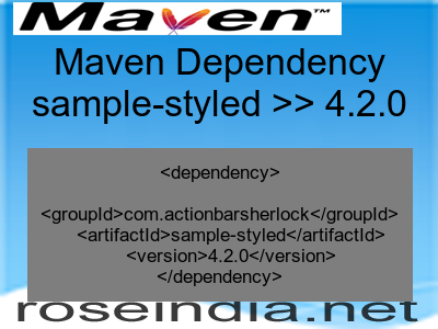 Maven dependency of sample-styled version 4.2.0