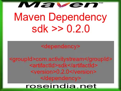 Maven dependency of sdk version 0.2.0