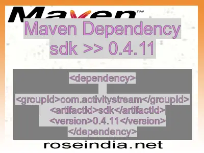 Maven dependency of sdk version 0.4.11