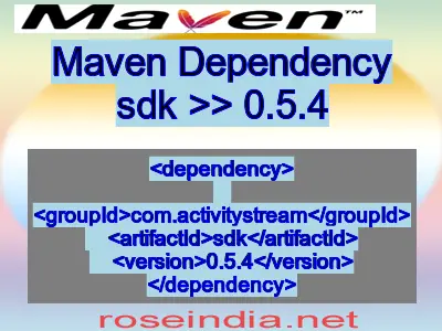 Maven dependency of sdk version 0.5.4