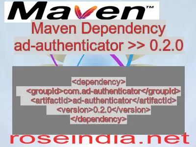 Maven dependency of ad-authenticator version 0.2.0