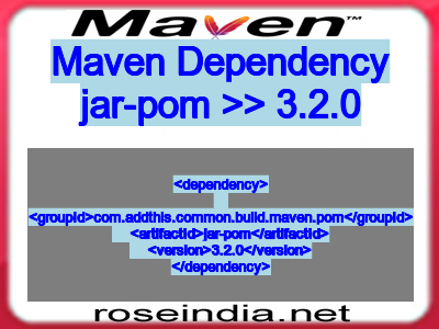 Maven dependency of jar-pom version 3.2.0