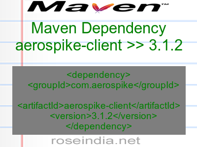 Maven dependency of aerospike-client version 3.1.2