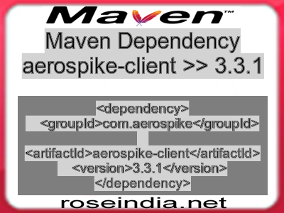 Maven dependency of aerospike-client version 3.3.1