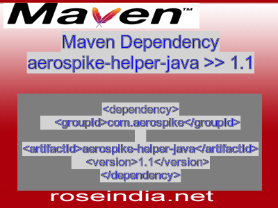 Maven dependency of aerospike-helper-java version 1.1