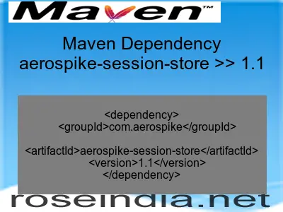 Maven dependency of aerospike-session-store version 1.1