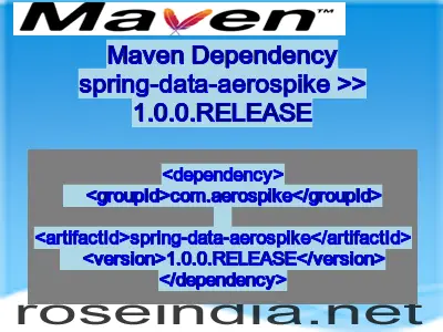 Maven dependency of spring-data-aerospike version 1.0.0.RELEASE