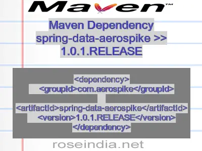 Maven dependency of spring-data-aerospike version 1.0.1.RELEASE