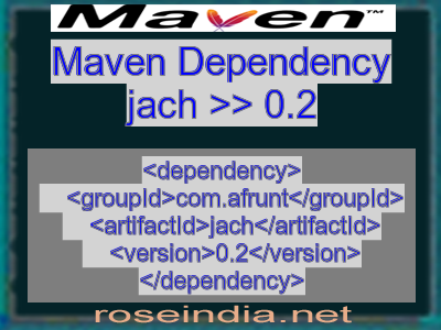 Maven dependency of jach version 0.2