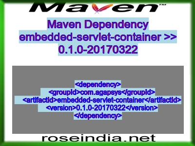 Maven dependency of embedded-servlet-container version 0.1.0-20170322