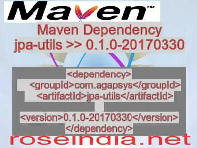 Maven dependency of jpa-utils version 0.1.0-20170330