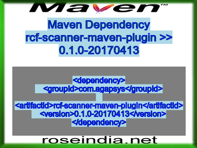 Maven dependency of rcf-scanner-maven-plugin version 0.1.0-20170413