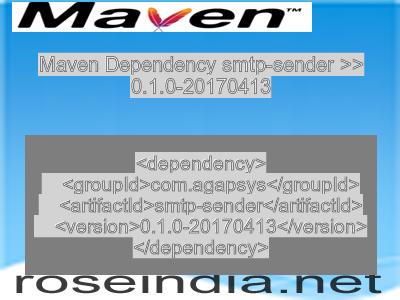 Maven dependency of smtp-sender version 0.1.0-20170413