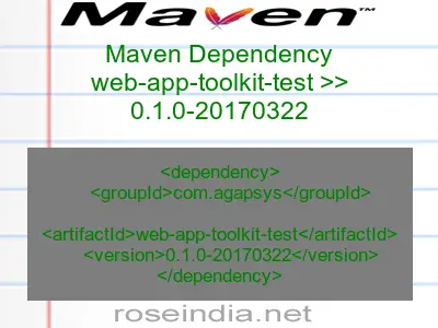 Maven dependency of web-app-toolkit-test version 0.1.0-20170322