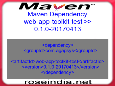 Maven dependency of web-app-toolkit-test version 0.1.0-20170413
