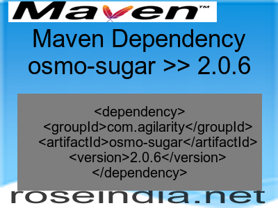 Maven dependency of osmo-sugar version 2.0.6