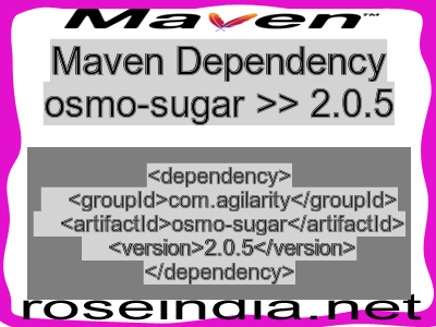 Maven dependency of osmo-sugar version 2.0.5