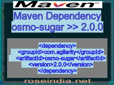 Maven dependency of osmo-sugar version 2.0.0