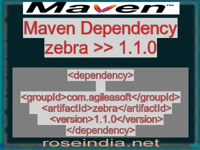 Maven dependency of zebra version 1.1.0