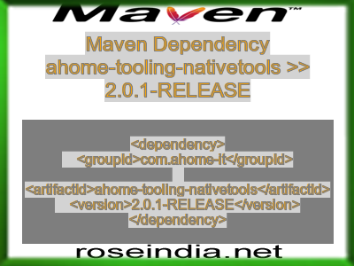 Maven dependency of ahome-tooling-nativetools version 2.0.1-RELEASE