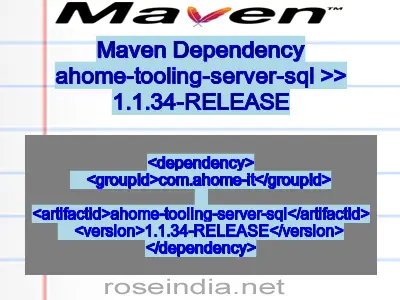 Maven dependency of ahome-tooling-server-sql version 1.1.34-RELEASE