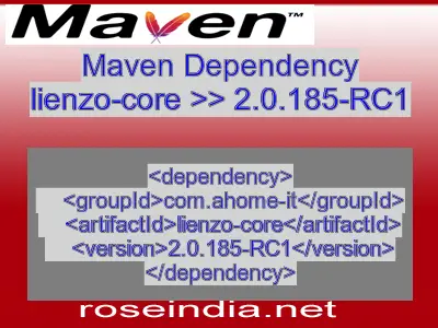 Maven dependency of lienzo-core version 2.0.185-RC1