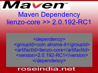 Maven dependency of lienzo-core version 2.0.192-RC1
