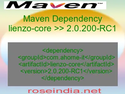 Maven dependency of lienzo-core version 2.0.200-RC1