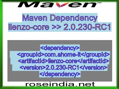 Maven dependency of lienzo-core version 2.0.230-RC1
