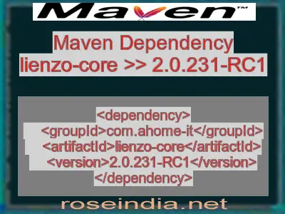Maven dependency of lienzo-core version 2.0.231-RC1