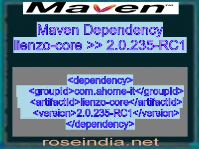 Maven dependency of lienzo-core version 2.0.235-RC1