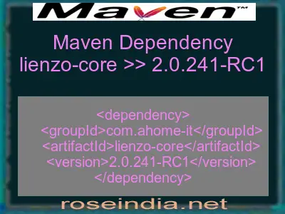 Maven dependency of lienzo-core version 2.0.241-RC1