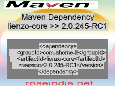 Maven dependency of lienzo-core version 2.0.245-RC1