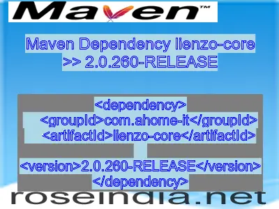 Maven dependency of lienzo-core version 2.0.260-RELEASE