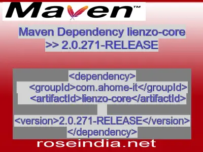 Maven dependency of lienzo-core version 2.0.271-RELEASE