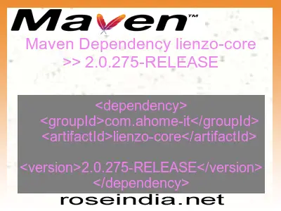 Maven dependency of lienzo-core version 2.0.275-RELEASE