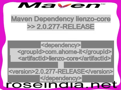 Maven dependency of lienzo-core version 2.0.277-RELEASE