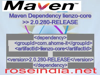 Maven dependency of lienzo-core version 2.0.280-RELEASE